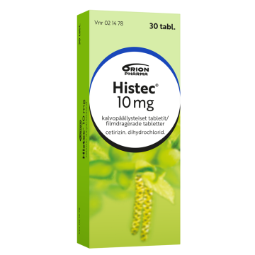 HISTEC tabletti, kalvopäällysteinen 10 mg 30 fol