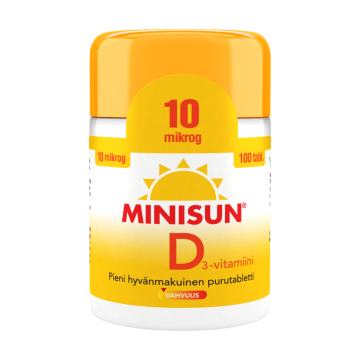Minisun D-vitamiini 10 mikrog 100 purutabl