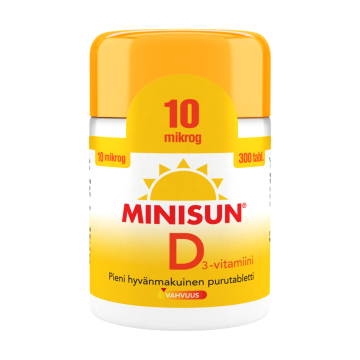 Minisun D-vitamiini 10 mikrog 300 purutabl