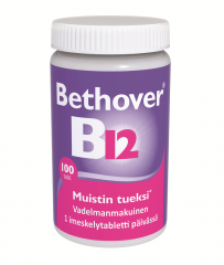 Bethover B12 1 mg Vadelma 100 TABL
